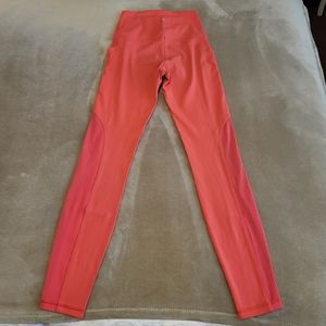 Lulu neon orange running leggings size 6